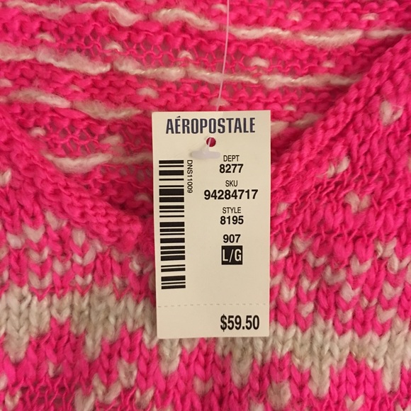 NWT | Aeropostale | sweater | pink & white - Picture 6 of 14